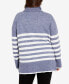 Фото #2 товара Plus Size Livvy Stripe Rolled Neck Sweater