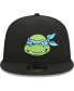 ფოტო #2 პროდუქტის Men's Black Teenage Mutant Ninja Turtles Angry Leonardo Trucker 9FIFTY Snapback Hat