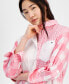 Women's Gingham Patchwork Shirtdress