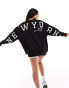 Фото #8 товара Missyempire New York back slogan sweatshirt in black