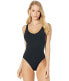 Фото #1 товара Shan 238879 Womens Intemporel Low Back One-Piece Swimwear Solid Black Size 8