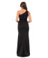 Фото #2 товара Women's Scuba One-Shoulder Side-Slit Gown