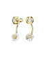 ფოტო #2 პროდუქტის Mixed Cuts, White, Gold-Tone Numina Earring Jackets