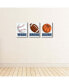 Фото #3 товара Go, Fight, Win - Sports Wall Art - 7.5 x 10 in - Set of 3 Signs Wash Brush Flush