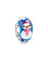 Фото #1 товара Christmas Holiday Snowman Winter Murano Glass .925 Sterling Silver Spacer Bead Fits European Charm Bracelet For Women For Teen