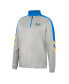 ფოტო #3 პროდუქტის Men's Gray and Blue UCLA Bruins Bushwood Fleece Quarter-Zip Jacket