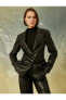 Фото #2 товара Куртка женская Koton Кожаный вид с пуговицами