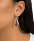 ფოტო #9 პროდუქტის Medium Teardrop Dried Flower Earrings in Sterling Silver. Available in Multi, Blue, Yellow or Purple