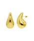 Tarnish Resistant 14K Gold-Plated Teardrop Sculptural Stud Earrings
