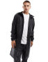 Jack & Jones rubberized raincoat in black