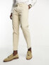 Фото #1 товара New Look slim pleat trousers in oatmeal