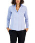 ფოტო #4 პროდუქტის Women's Easy Care Button Up Long Sleeve Blouse