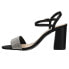 Фото #3 товара Nina Haven Rhinestone Block Heels Womens Black Dress Sandals HAVEN-001