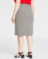 Фото #7 товара Plus Size Double-Weave Pencil Skirt, Created for Macy's