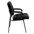 Фото #1 товара Black Leather Executive Side Reception Chair With Titanium Frame Finish