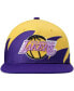 Фото #3 товара Men's Gold and Purple Los Angeles Lakers Hardwood Classics Sharktooth Snapback Hat