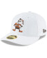 ფოტო #2 პროდუქტის Men's White Cleveland Browns Throwback Logo Omaha Low Profile 59FIFTY Fitted Hat