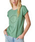 Women's Beaded Embroidered Eye Cotton T-Shirt