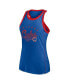 Фото #2 товара Women's Royal Chicago Cubs Tailsweep Fashion Racerback Rhinestone Tank Top