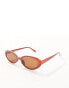 Фото #3 товара Jeepers Peepers oval sunglasses in brown