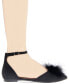 ფოტო #6 პროდუქტის Women's Kassia Faux Feather Ankle Strap Ballet Flat
