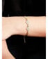 Фото #3 товара Cubic Zirconia Clover Paperclip Chain Bracelet in 14K Gold, 6.5 in adj to 7.5 in, approx. 6 grams