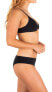 Фото #4 товара Hurley 291616 Womens Solid Cheeky Hipster Bikini Bottoms, Black, Medium US