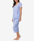 ფოტო #3 პროდუქტის Women's Cap Sleeve Capri PJ Set