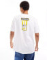 Adidas Originals logo t-shirt in white and yellow Weiß/kräftiger Goldton, XS - фото #1