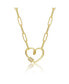 Фото #1 товара Gigi Girl Kids/Young Teens 14K Gold Plated Cubic Zirconia Abstract Heart Charm Necklace
