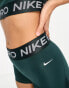 Nike Pro Training Dri-Fit shine 3 inch shorts in jungle green