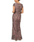 Фото #2 товара Women's Metallic Embroidered Popover Gown