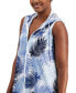 ფოტო #3 პროდუქტის Women's Printed Sleeveless Hoodie Swim Cover-Up