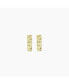 Фото #1 товара Dainty Hammered Rectangle Bar Earrings Gold