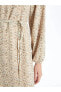 Фото #4 товара LCWAIKIKI Classic Fırfırlı Dik Yaka Çiçekli Uzun Kollu Kadın Şifon Elbise Elbise
