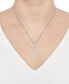 ფოტო #2 პროდუქტის Diamond Graduated Linear 18" Pendant Necklace (1/2 ct. t.w.) in 14k White Gold