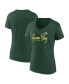 Фото #1 товара Women's Green Green Bay Packers Shine Time V-Neck T-shirt