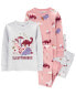 Фото #5 товара Baby 4-Piece Dinosaur Cotton Blend Pajamas 18M