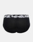 Фото #8 товара Nike Dri-Fit Essential Microfiber hip briefs 3 pack in black with tie dye waistbands