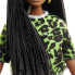 Фото #4 товара Кукла Barbie Fashionistas Doll 144 Барби брюнетка модница,с косичками ,неоновый стиль