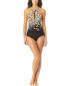 Anne Cole 296058 High Neck With Ruffle Straps One Piece Swimsuit Multi / 16