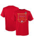 ფოტო #1 პროდუქტის Little Boys and Girls Red Kansas City Chiefs Super Bowl LVIII Champions Hometown On Top T-shirt