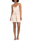 ფოტო #1 პროდუქტის Linea Donatella Women's Guinevere Satin 2Pcs Short Set