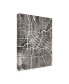 Фото #2 товара Michael Tompsett Minneapolis Minnesota City Map Black Canvas Art - 20" x 25"