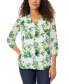 Фото #1 товара Women's Floral-Print 3/4-Sleeve Tunic Top
