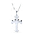 ფოტო #2 პროდუქტის Ancient Saint James Religious Fleurette Antiqued Kings Crown Heart Fleur De Lis Cross Pendant Necklace Solid Oxidized .925 Sterling Silver