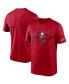Фото #2 товара Men's Red Tampa Bay Buccaneers Logo Essential Legend Performance T-shirt