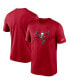 Men's Red Tampa Bay Buccaneers Logo Essential Legend Performance T-shirt