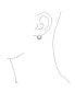 ფოტო #4 პროდუქტის Petite Bohemian Red Synthetic Turquoise Beaded Mimi Huggie Endless Hoop Earrings For Women Sterling Silver