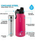 CHICAGO Steel Insulated Tea Infusion Flask, Tea and Coffee Tumbler, 32 Fluid Oz